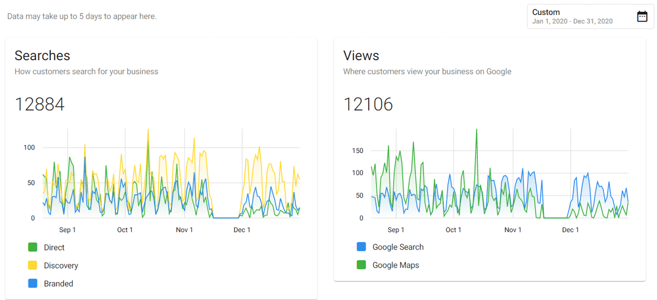 Google Searches and Views 2020