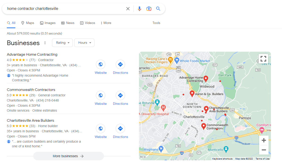 Google Seardch Resutls 1