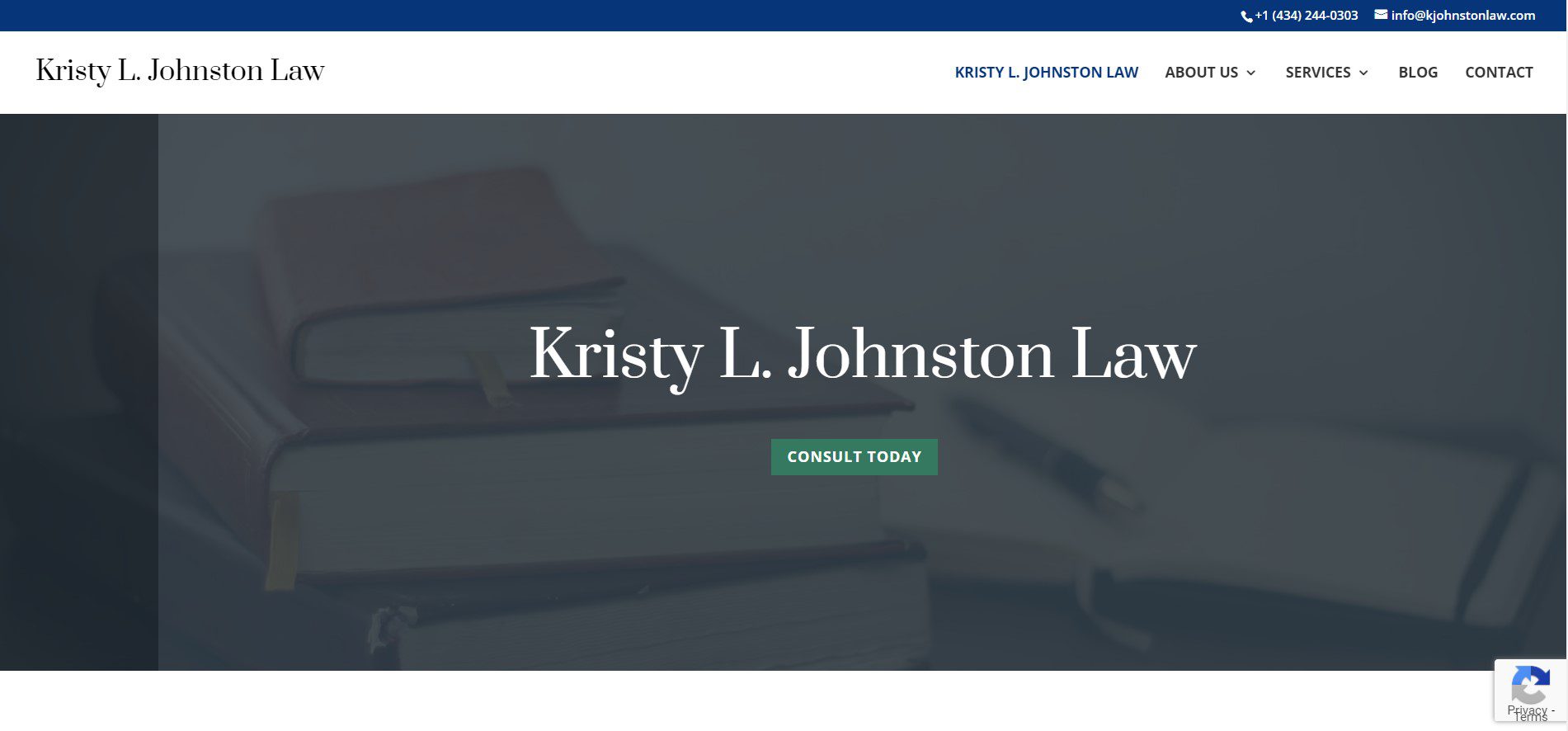Kristy Johnston Law website