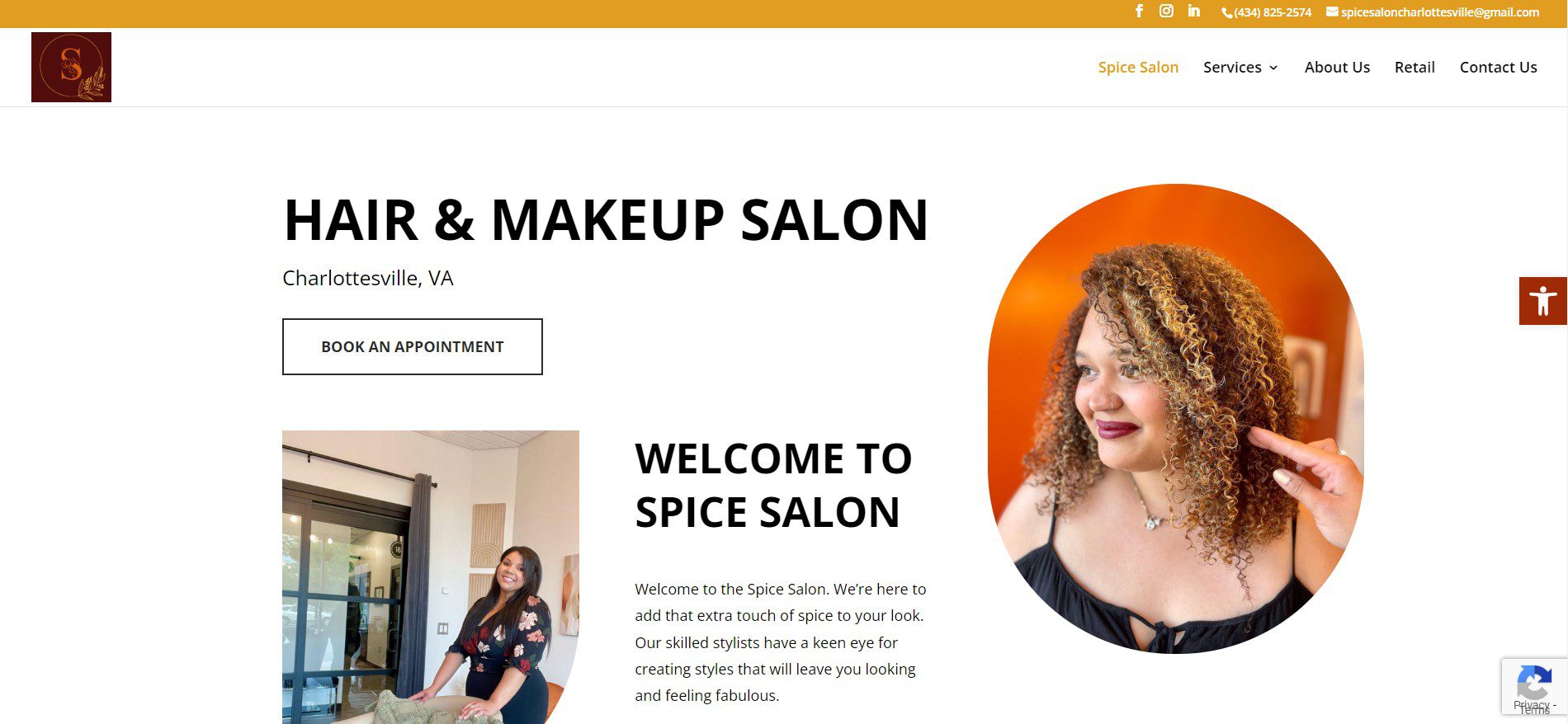 Spice salon website